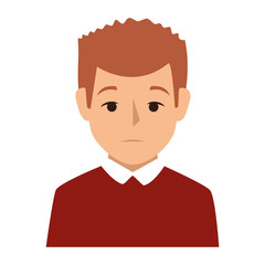 young man avatar character vector illustration design