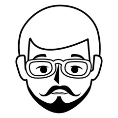 young man avatar character vector illustration design