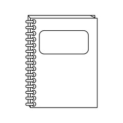 closed notebook icon image vector illustration design  single black line