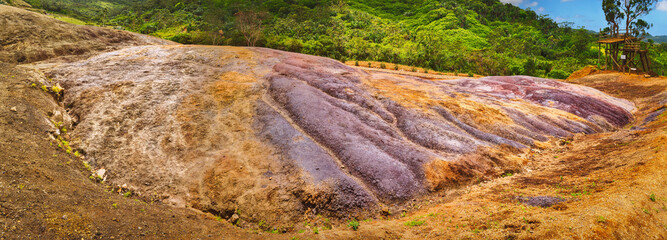 Coloured earth. Mauritius. Panorama