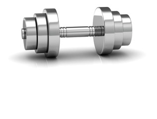 dumbbell on a white background.3d render.