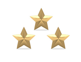 Christmas Star isolated on white Background. 3D illustration