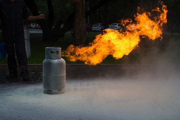 Gas Flame from Gas Tank