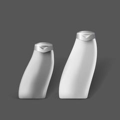 Mockup template for branding and product designs. Isolated realistic plastic bottles with unique design. Easy to use for advertising branding and marketing.