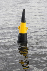 Sea mark. Floating mark of navigation equipment.	
