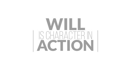 Will Is Character In Action Typography Design