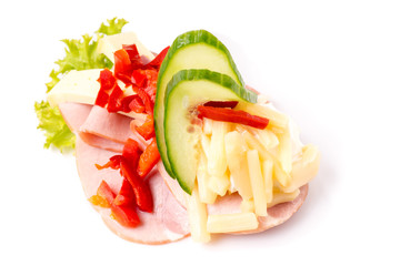 Danish specialties and national dishes, high-quality open sandwich