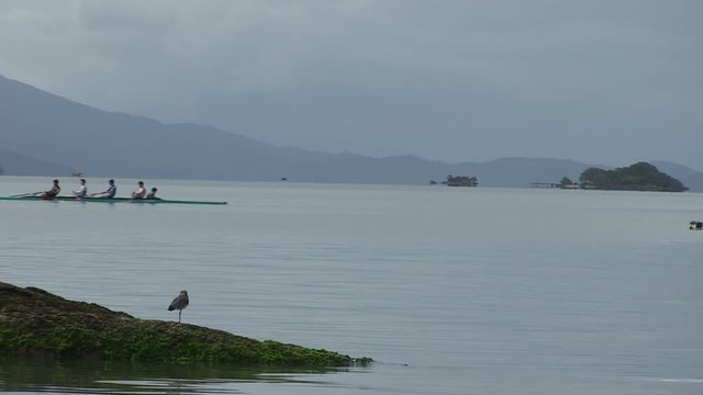 canoe passing by, Florianopolis