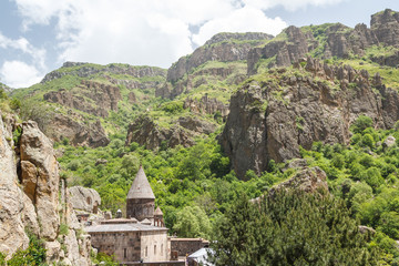Fototapeta na wymiar A view to Geghard monastery, Armenia