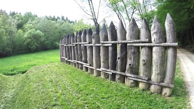 Limes, Rekonstruktion einer Holzpalisade