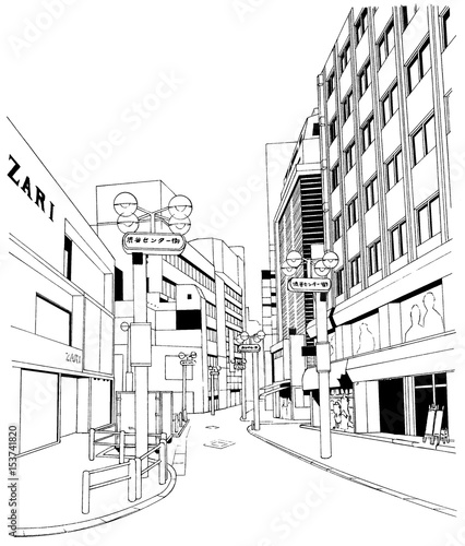 フリー素材 背景 街 イラスト