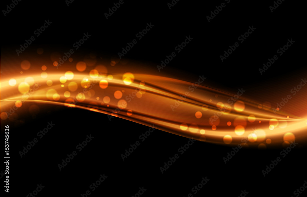Poster Abstract color wave design element