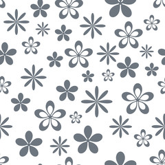 Fototapeta premium Flower seamless pattern. Seamless flower pattern. Seamless pattern with flowers. Vector illustration. Vector texture. Vector seamless pattern.