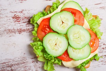 Sandwich with vegetables