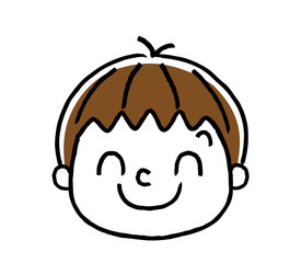 男の子の表情：笑顔
