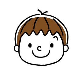 男の子の表情：笑顔
