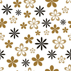 Flower seamless pattern. Seamless flower pattern. Seamless pattern with flowers. Vector illustration. Vector texture. Vector seamless pattern.