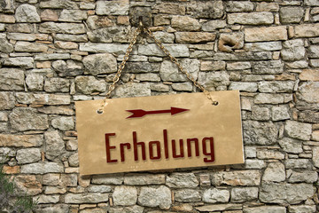 Fototapeta premium Schild 235 - Erholung