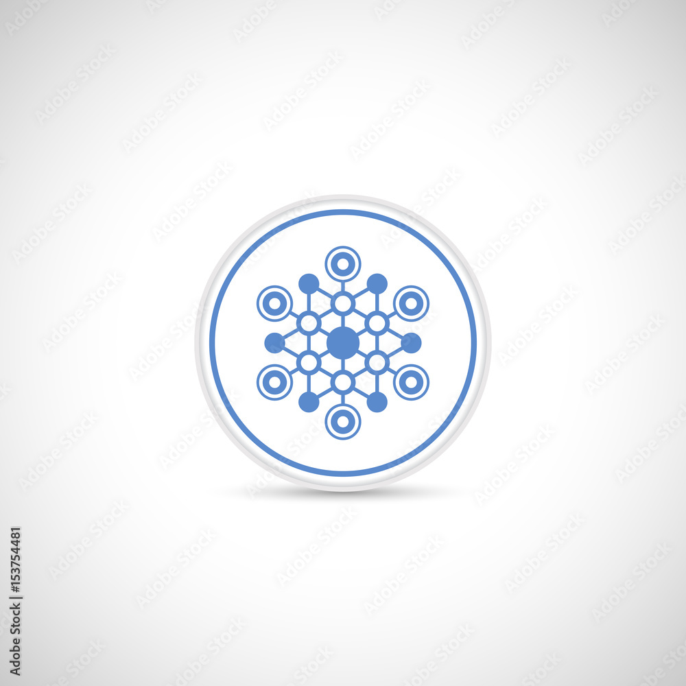 Poster abstract connection vector icon with shadow.. communication. connection sign.