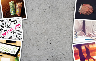 Business and entrepreneurship photo collage