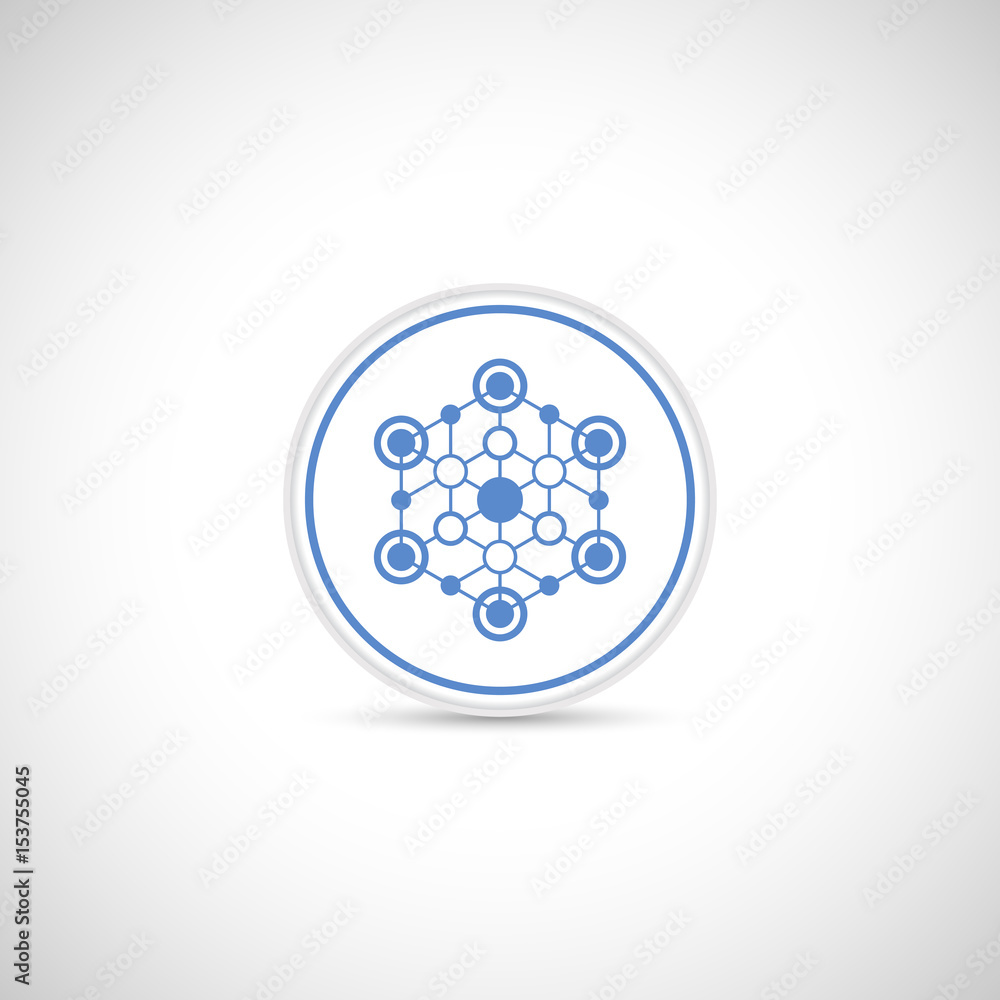 Aufkleber abstract connection vector icon with shadow.. communication. connection sign.