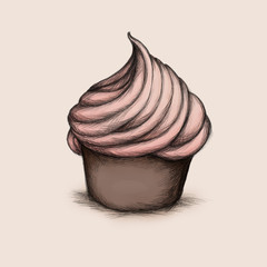 Einfacher Cupcake 