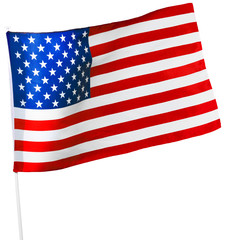 Obraz premium American flag isolated on white