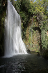 Obraz na płótnie Canvas Waterfall Monasterio de piedra in Spain