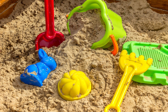 children toys for sandbox in the sand