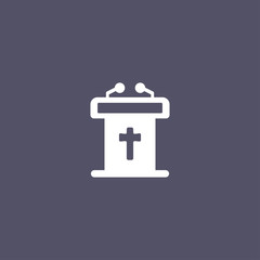 Tribune icon. religion sign