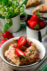 strawberry dark chocolate chunk wheat scones