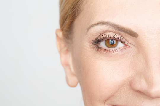 Aged perfection. Cropped closeup shot of an eye of a mature mid adult woman
