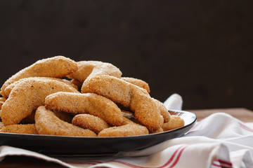 Homemade cookies on black