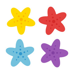 Starfish vector set