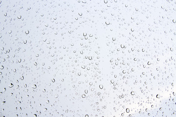 Water drops on glass.