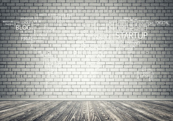 World map in typography