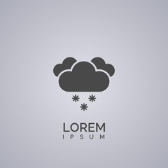 clouds and rain drops icon