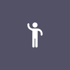 hitchhiking man icon