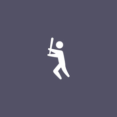 man playing baseball icon
