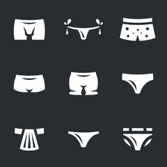 Vector Set of Underwear Icons.