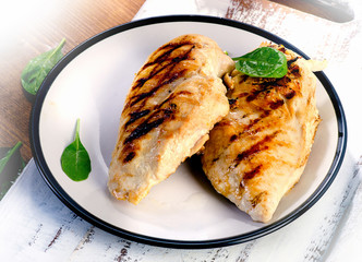 Grilled healthy chicken breasts