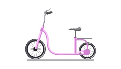 Fototapeta na wymiar Pink colored child cycle