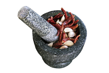 Granite mortar and pestle