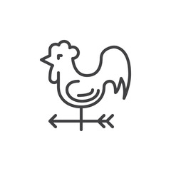 Vane line icon, outline vector sign, linear style pictogram isolated on white. Symbol, logo illustration. Editable stroke. Pixel perfect