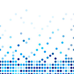 Mosaic background random dark and light blue circles, pattern of polka dots, neutral versatile pattern for business techno style design. 