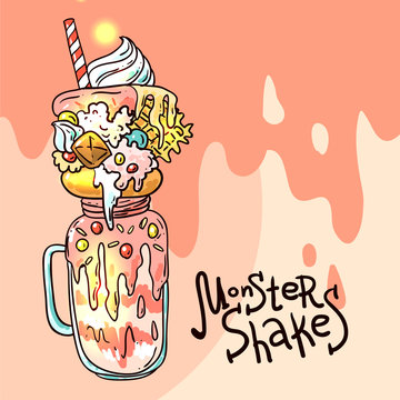 Illustration Monster Shake