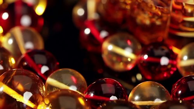 Articles made of amber