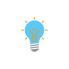 lightbulb icon vector, idea solid logo illustration, colorful pictogram isolated on white