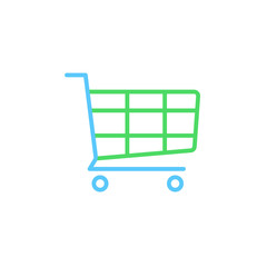 Shop line icon, shopping cart outline vector logo illustration, linear pictogram isolated on white