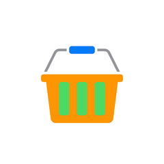Shopping basket icon vector, solid logo illustration, colorful pictogram isolated on white